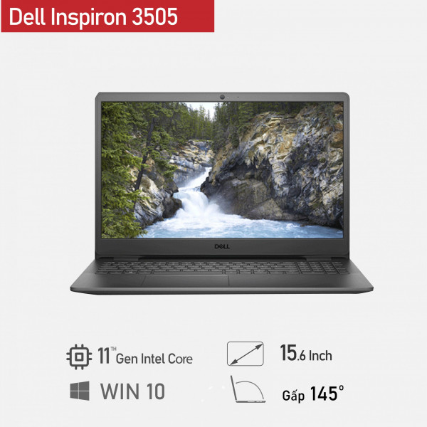 Dell Inspiron 3505 - NEW (NK) AMD Ryzen 5-3450U/ 8GB/ 256GB SSD/ 15.6" FHD (1920x1080) Touch/ Windows 10 (Black)